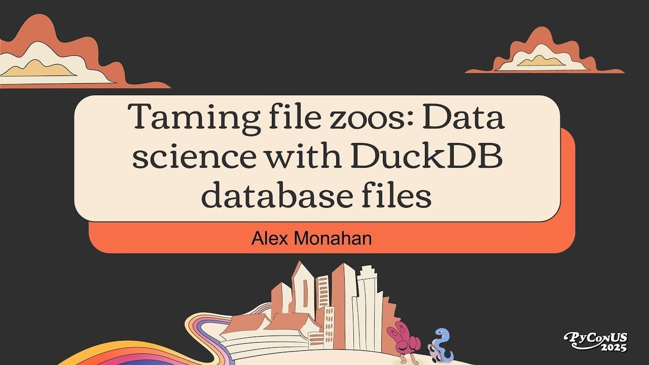 "Taming file zoos: Data science with DuckDB database files" video thumbnail