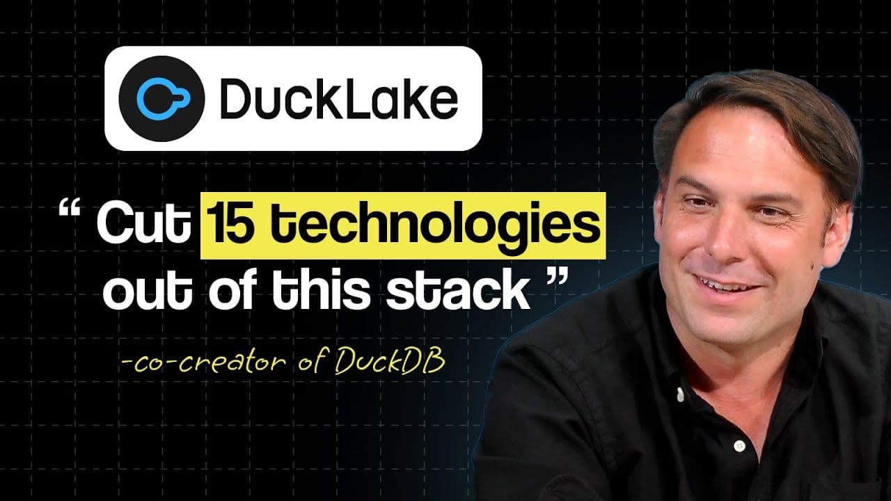 "How DuckLake Simplifies Lakehouse Architecture ft. Jordan Tigani & Hannes Mühleisen" video thumbnail