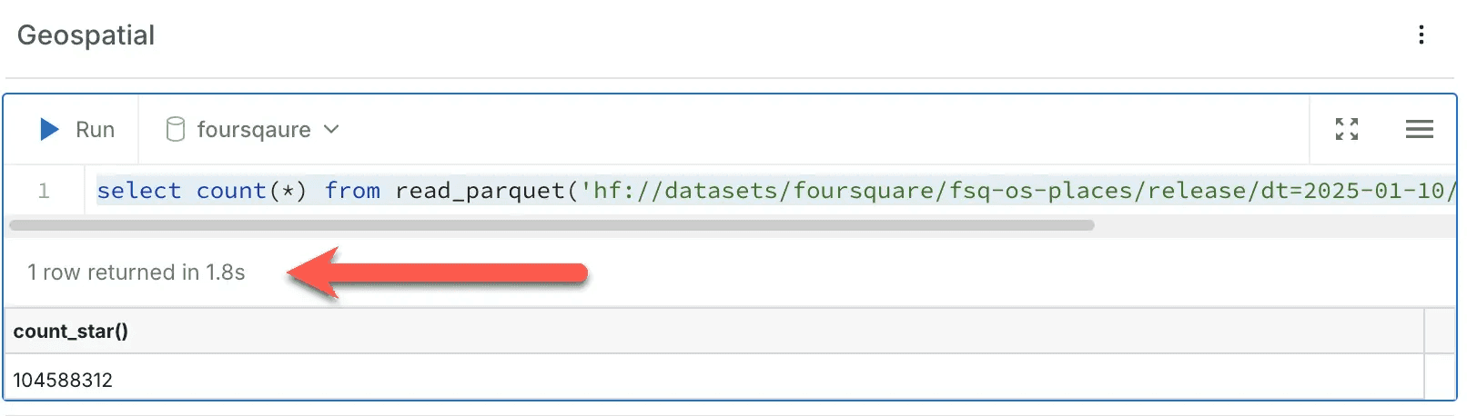 query performance comparison