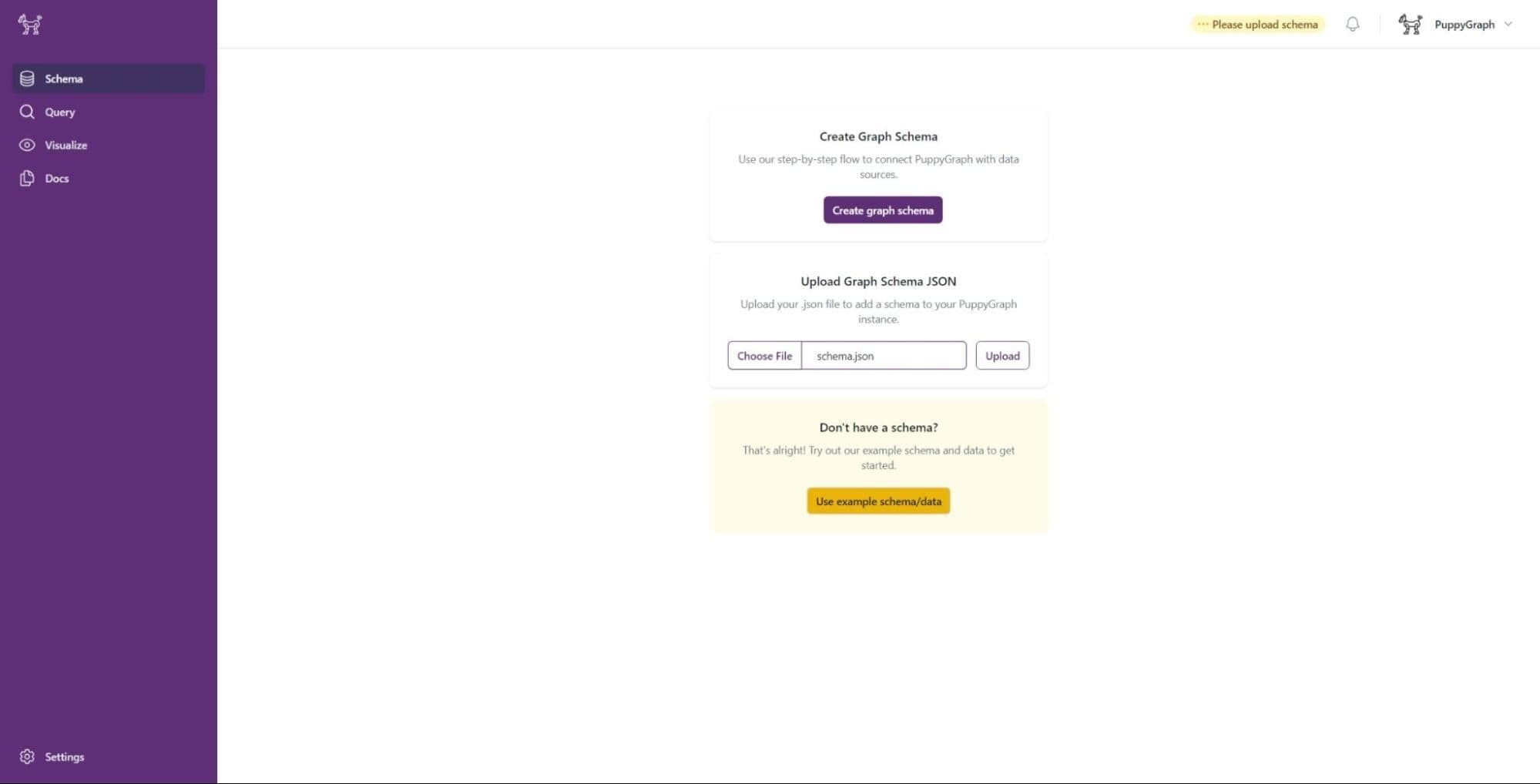 puppygraph upload schema