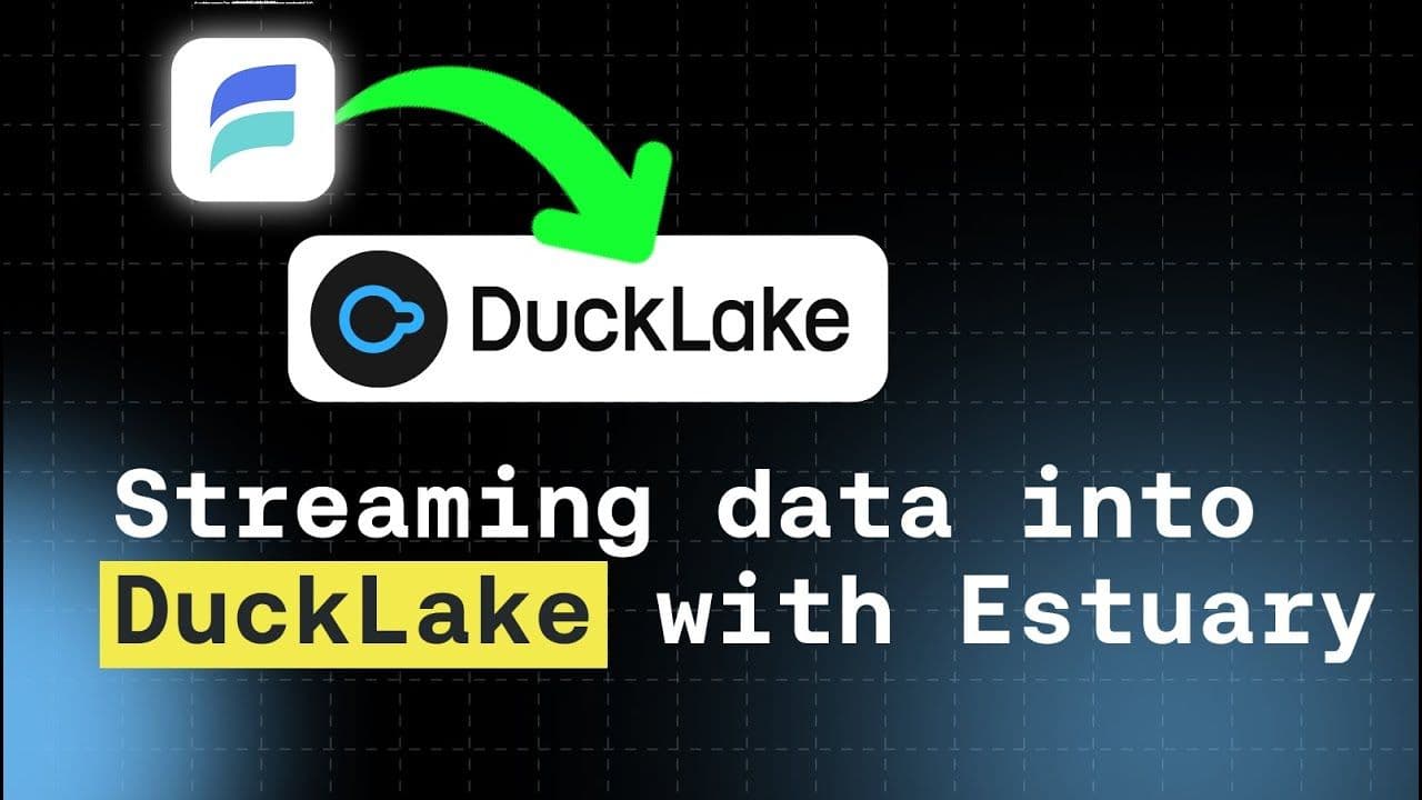"How to Efficiently Load Data into DuckLake with Estuary" video thumbnail