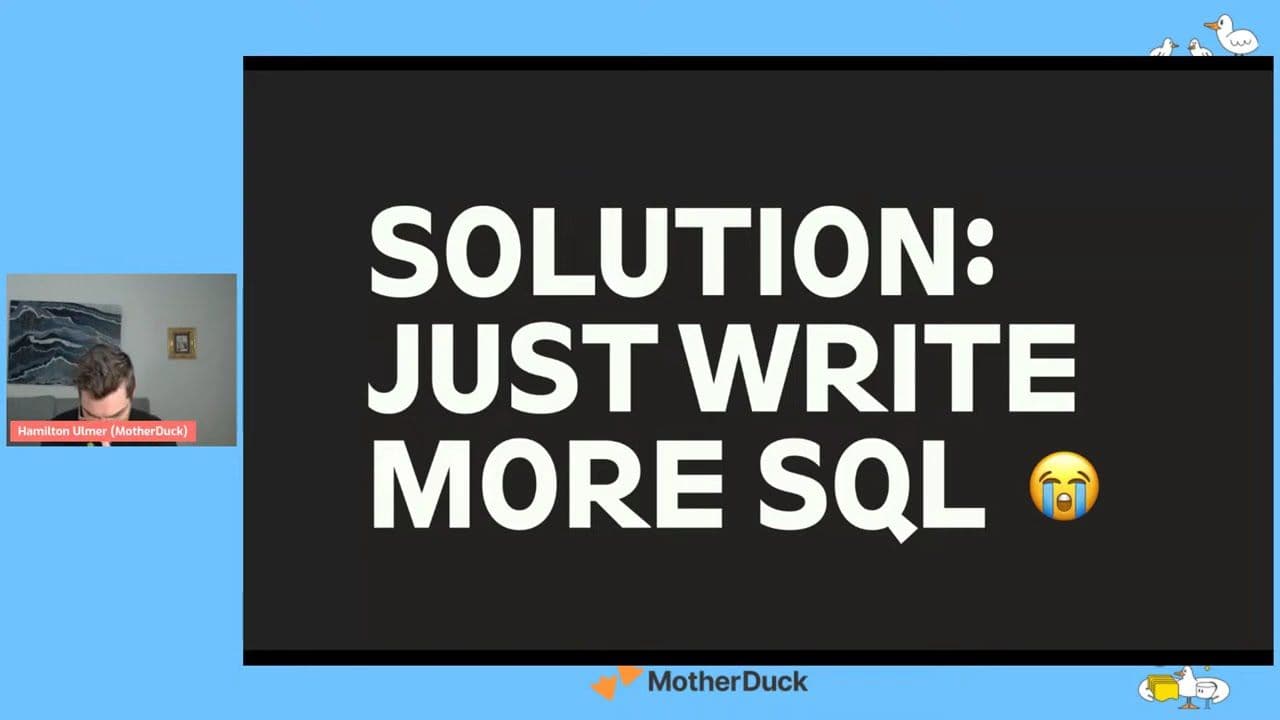 "Stay in Flow with MotherDuck's Instant SQL" video thumbnail