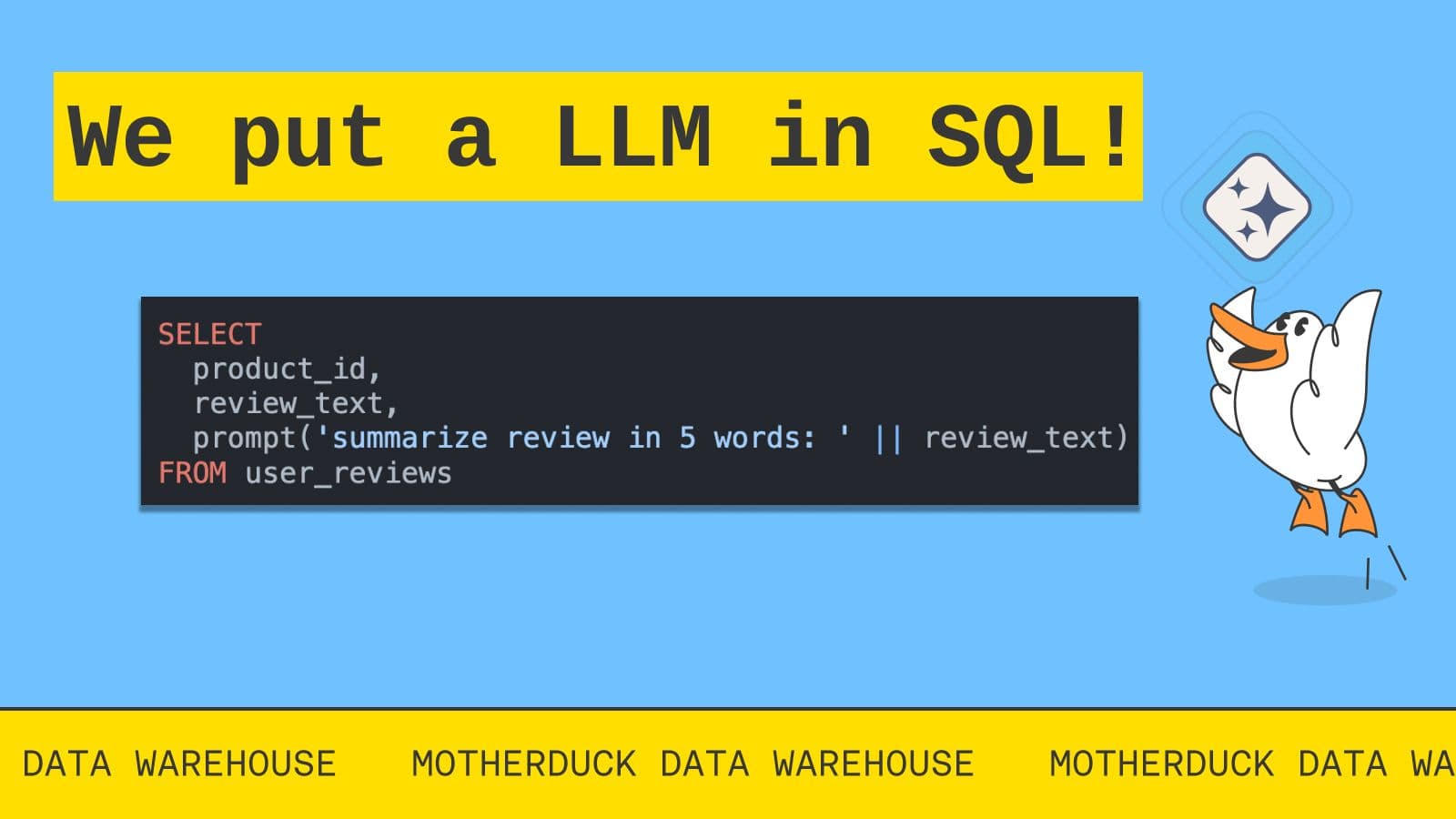 Introducing the prompt() Function: Use the Power of LLMs with SQL!