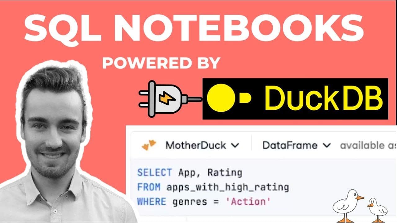 "Unleashing the Power of DuckDB for Interactive SQL Notebooks" video thumbnail