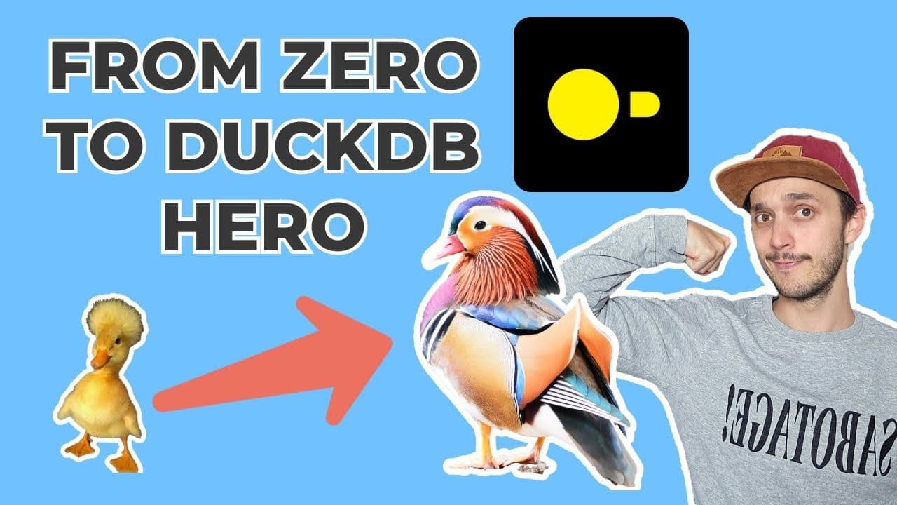 "DuckDB Tutorial For Beginners" video thumbnail