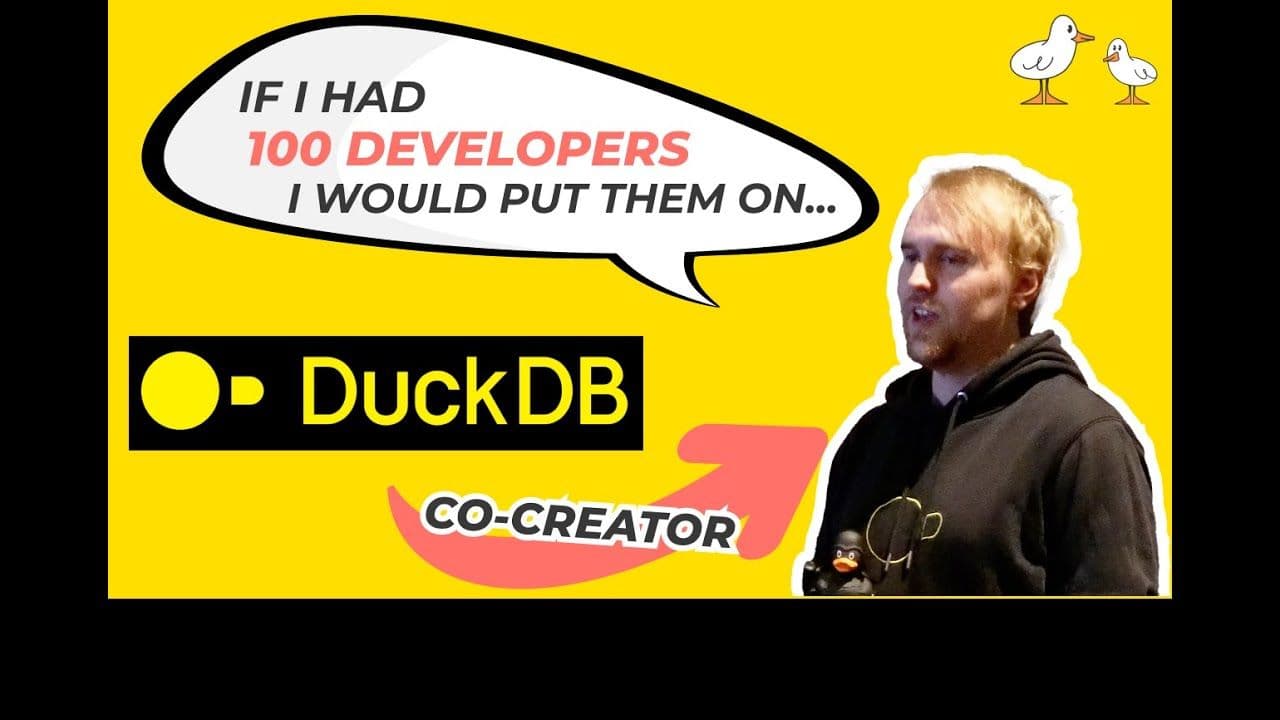 "DuckDB's Wild Ride in the Open Source World ft. Co-creator Mark Raasveldt" video thumbnail