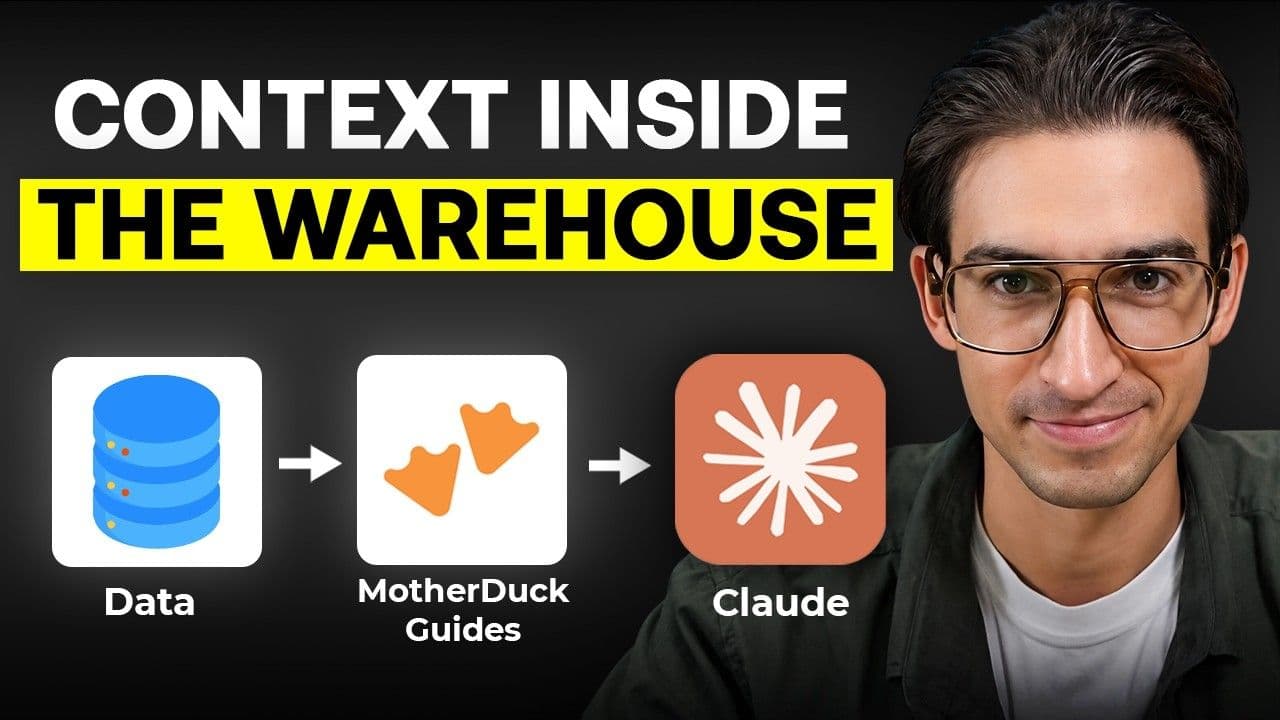 "Introducing Guides: Warehouse-Native Context for AI Agents" video thumbnail