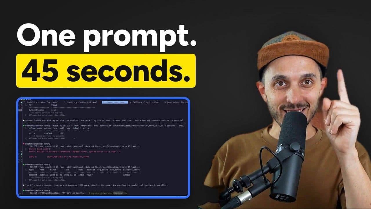 MotherDuck CLI: query, pipelines, dashboards for your agents and CI