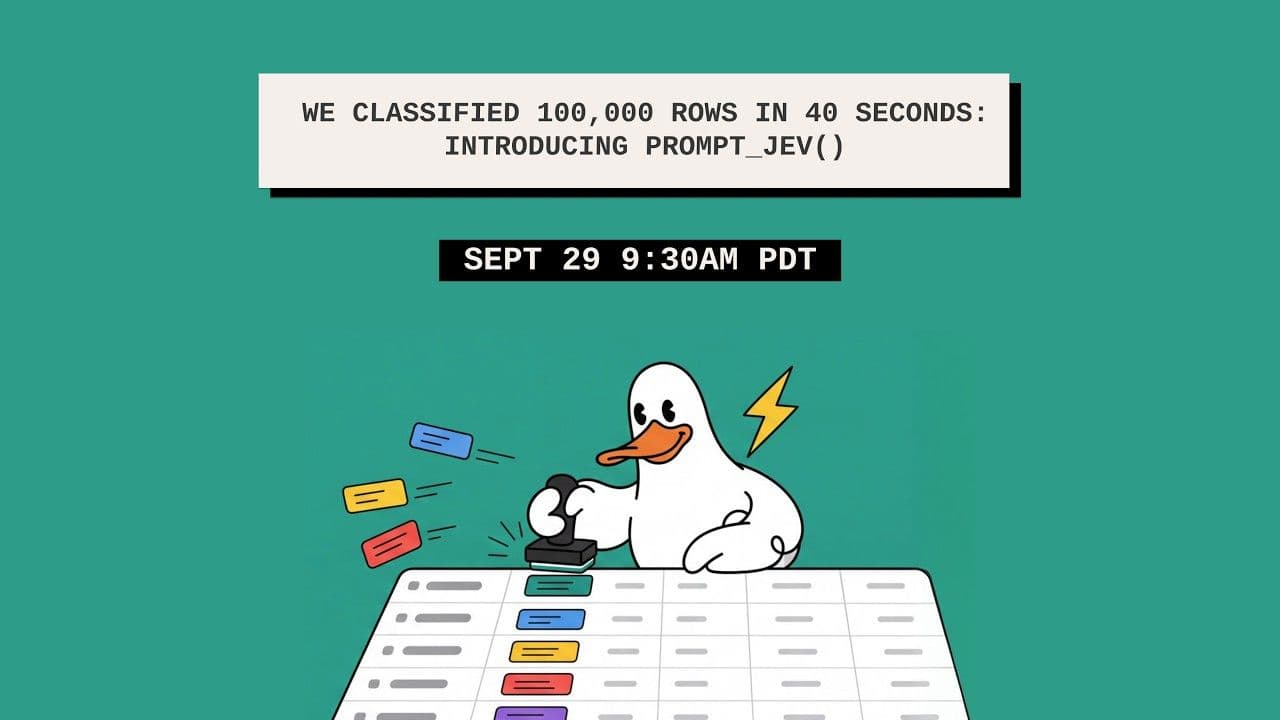 "We Classified 100,000 Rows in 40 Seconds: Introducing prompt_jev()" video thumbnail