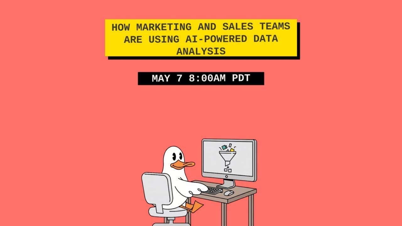 "AI Data Analysis for Sales & Marketing Teams: Real Demos, No SQL Required" video thumbnail
