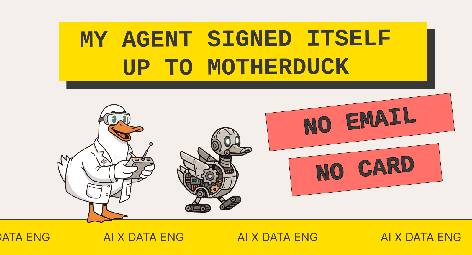 I let an agent sign itself up to a cloud data warehouse, then replayed every step