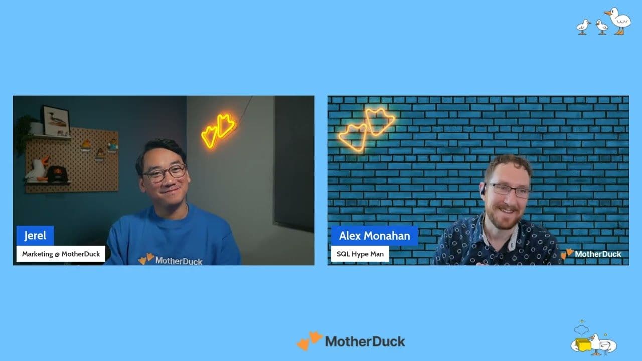 "Beyond Charts: Building Interactive Data Apps with MotherDuck Dives" video thumbnail