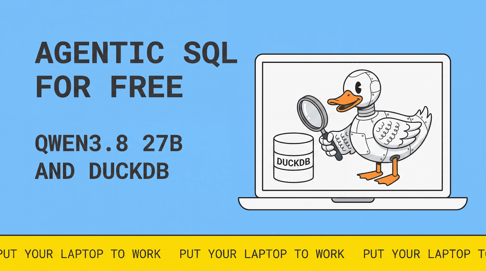 Agentic SQL for Free with Qwen3.8 27B and DuckDB