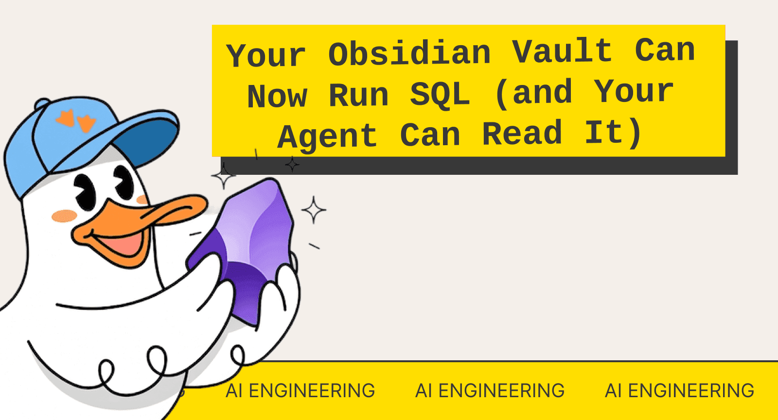 Your Obsidian Vault Can Now Run SQL (and Your Agent Can Read It)