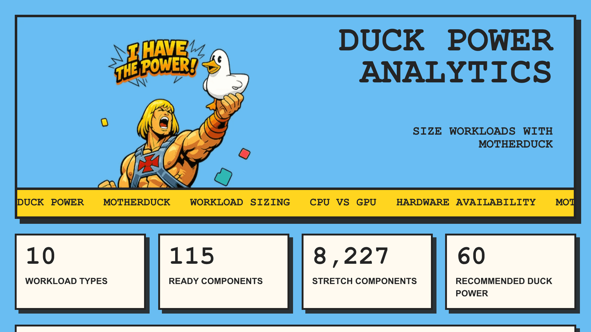 Screenshot of Duck Power Analytics