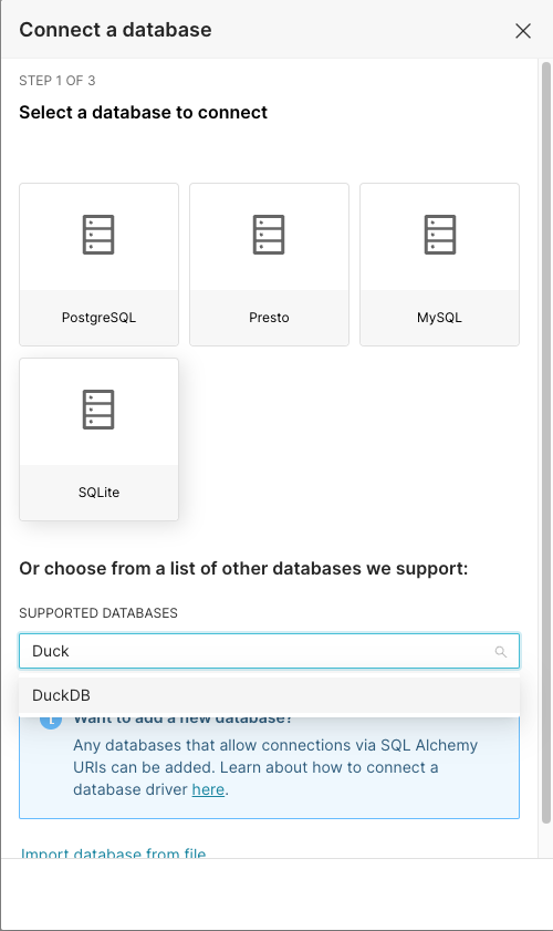 Select DuckDB