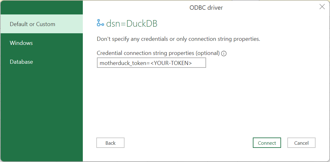 DuckDB ODBC driver installer