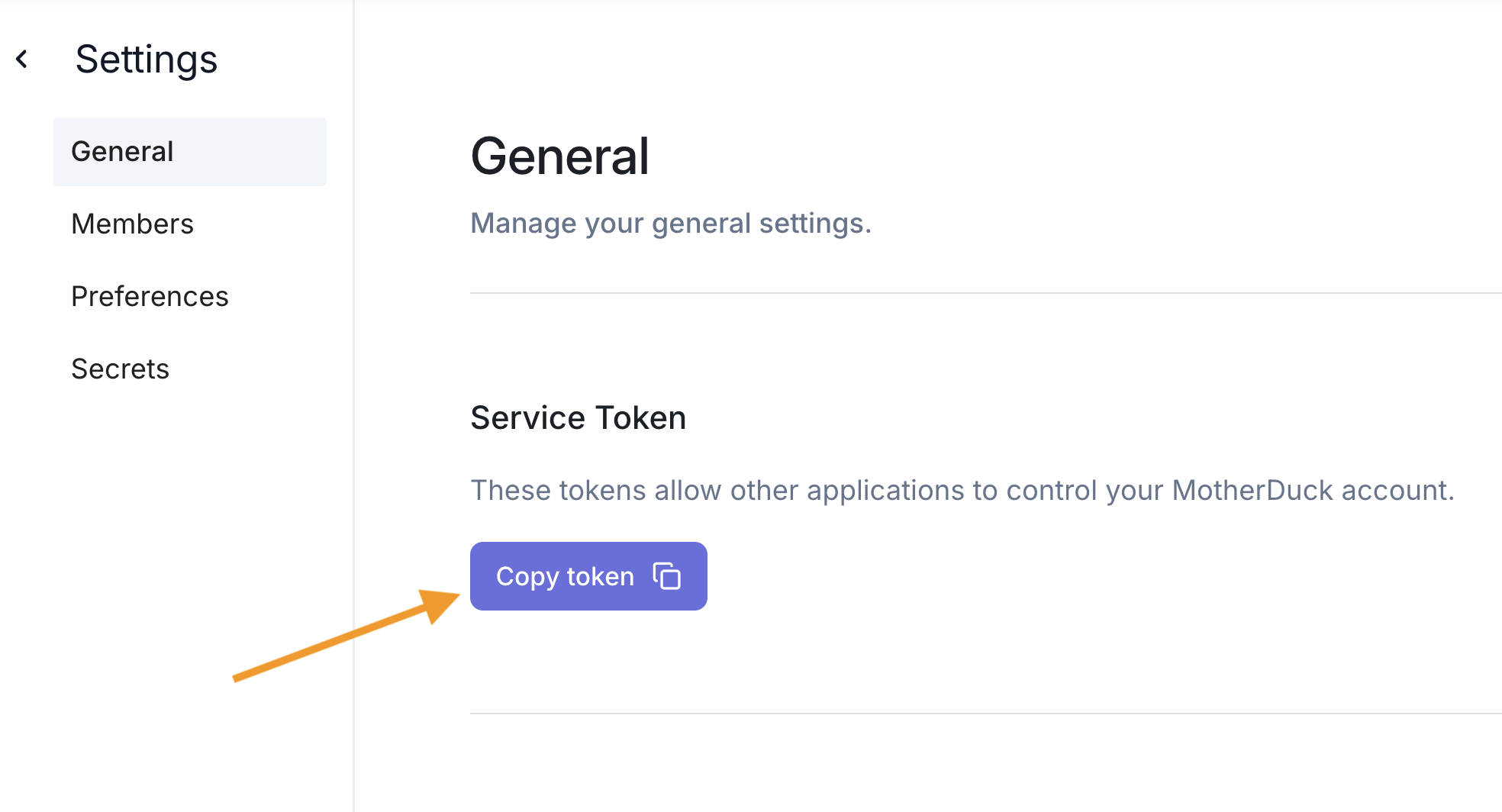 service token example